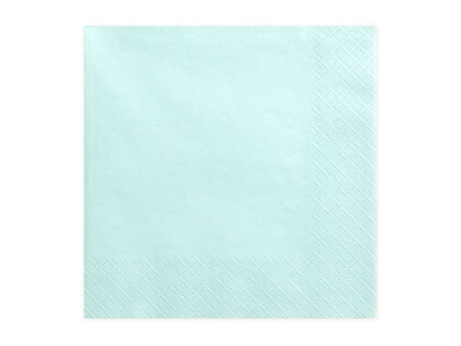 Picture of NAPKINS 3 LAYER PASTEL TURQUOISE 33X33CM - 20 PACK